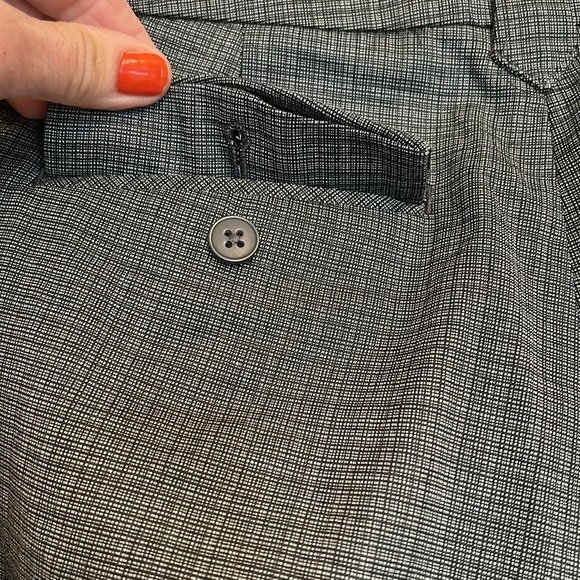 Express Design Studio “Editor”Black Gray Tan Micro- Plaid Career Pants Women’s 2 - Picture 4 of 11